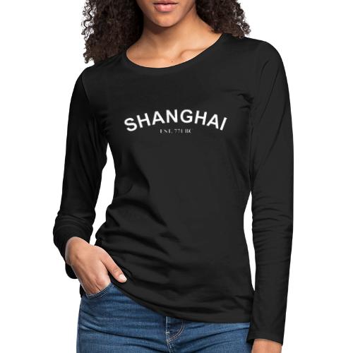SHANGHAI EST 771 BC - Women's Premium Slim Fit Long Sleeve T-Shirt