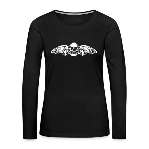 Skull + Wings - Women's Premium Slim Fit Long Sleeve T-Shirt