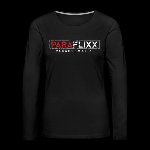 PARAFlixx White Grunge - Women's Premium Slim Fit Long Sleeve T-Shirt