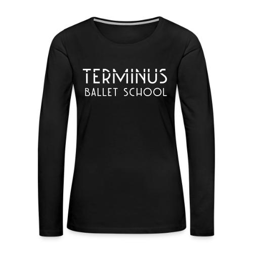 School Logo (white text) - Women's Premium Slim Fit Long Sleeve T-Shirt