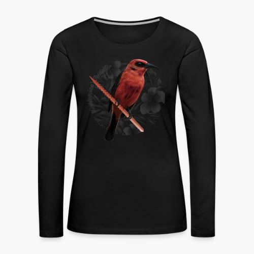 Micronesian Myzomel - Women's Premium Slim Fit Long Sleeve T-Shirt