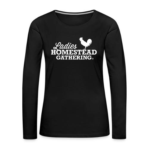NLHG Logo White - Women's Premium Slim Fit Long Sleeve T-Shirt