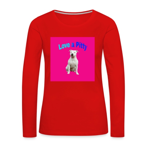 Pink Pit Bull - Women's Premium Slim Fit Long Sleeve T-Shirt