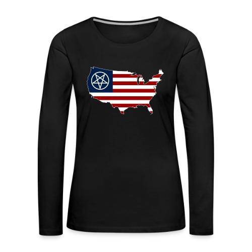 United Satanic America - Women's Premium Slim Fit Long Sleeve T-Shirt