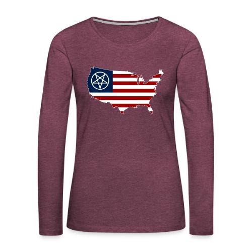 United Satanic America - Women's Premium Slim Fit Long Sleeve T-Shirt