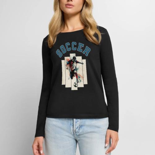 Soccer Vibes - Women's Premium Slim Fit Long Sleeve T-Shirt