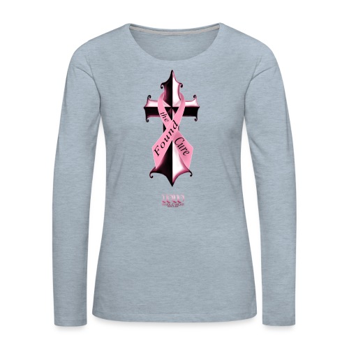 Found The Cure (4 breast cancer) - Women's Premium Slim Fit Long Sleeve T-Shirt