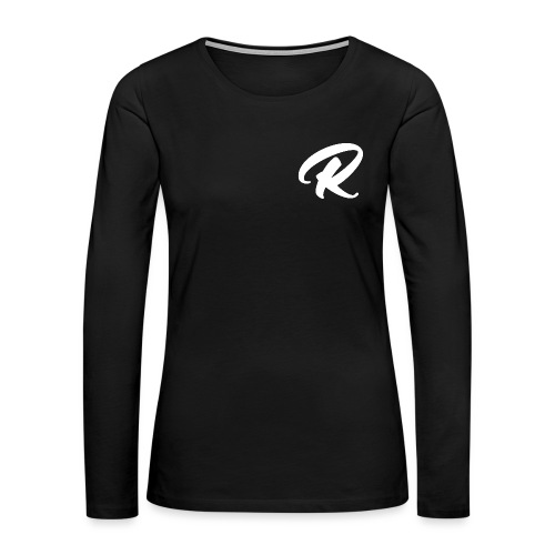 Revival Youth White R Logo - Women's Premium Slim Fit Long Sleeve T-Shirt