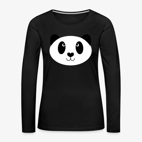 Cute Panda - Women's Premium Slim Fit Long Sleeve T-Shirt