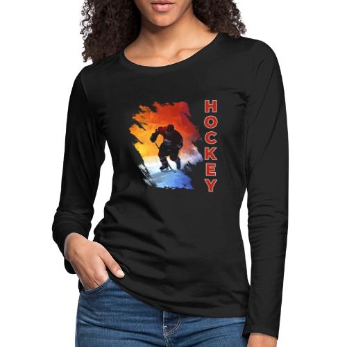 Hockey Energy - Women's Premium Slim Fit Long Sleeve T-Shirt