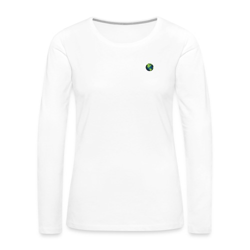 Self Sufficient Me Logo white small coy design - Women's Premium Slim Fit Long Sleeve T-Shirt