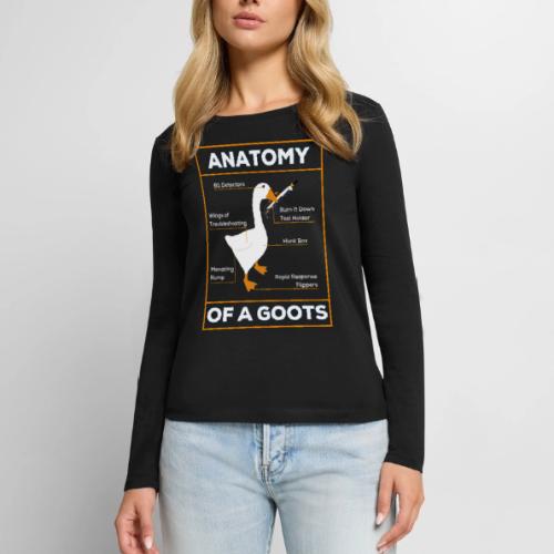 ANATOMY OF A GOOTS v1 - Women's Premium Slim Fit Long Sleeve T-Shirt