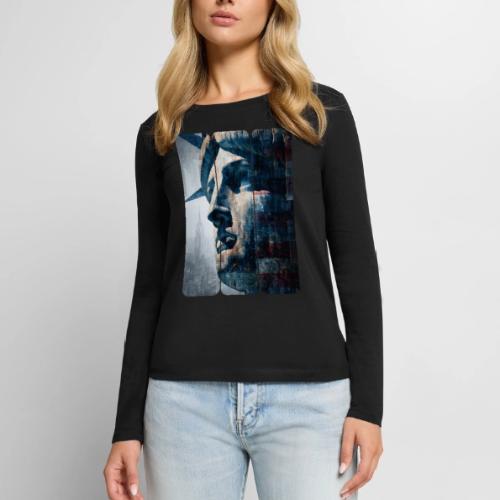 USA: Urban Liberty Triptych - Women's Premium Slim Fit Long Sleeve T-Shirt