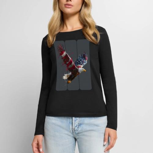 USA: Freedom in Flight - Women's Premium Slim Fit Long Sleeve T-Shirt