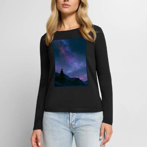 Stargazer Nebula Night Sky Art - Women's Premium Slim Fit Long Sleeve T-Shirt