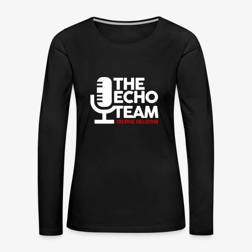 Echo Team Logo White Letters - Women's Premium Slim Fit Long Sleeve T-Shirt