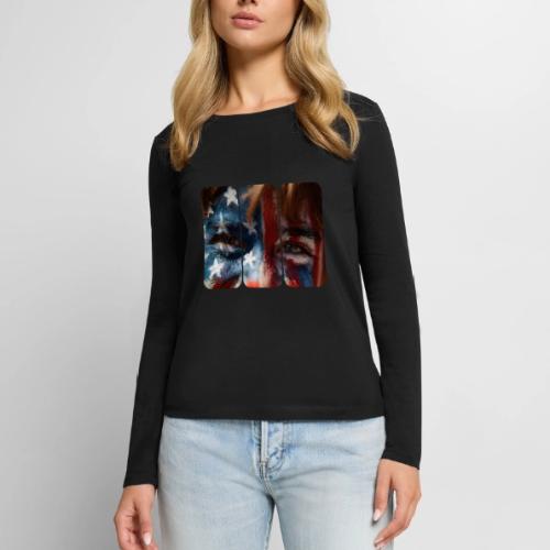 USA: Stars in Their Eyes - Women's Premium Slim Fit Long Sleeve T-Shirt