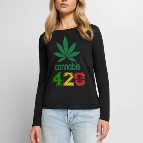 Light Hearted 420 Make It Legal Weed Marijuana - Women's Premium Slim Fit Long Sleeve T-Shirt