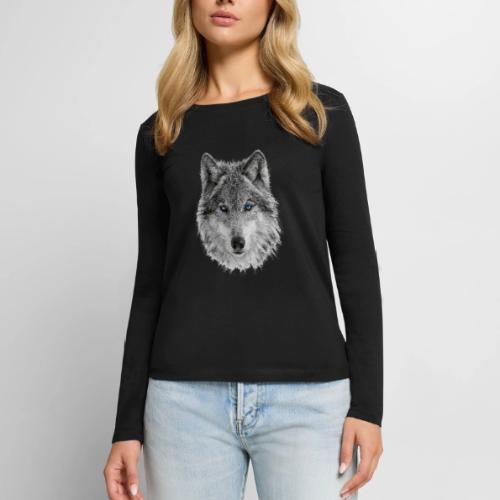 Frost-Eyed Alpha - Women's Premium Slim Fit Long Sleeve T-Shirt