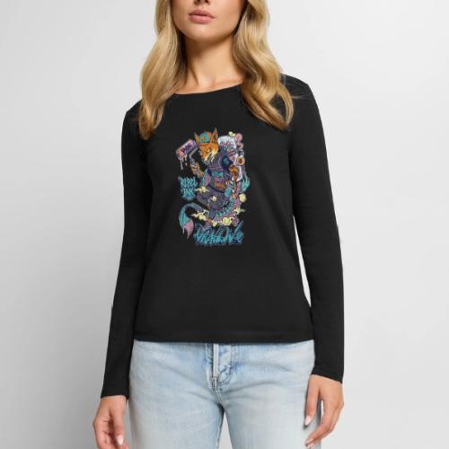 Kitsune Street Rebel - Women's Premium Slim Fit Long Sleeve T-Shirt