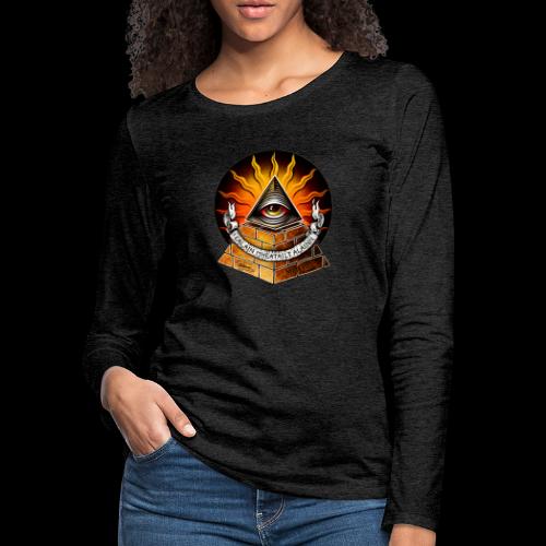 WHAT? THIS? IT'S FREE BY JOINING THE ILLUMINATI! - Women's Premium Slim Fit Long Sleeve T-Shirt