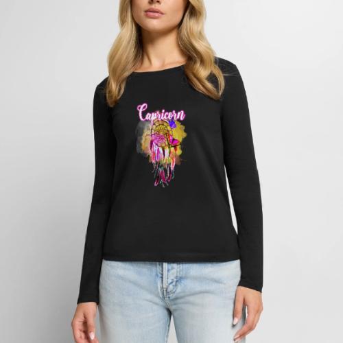Capricorn Dream Catcher - Women's Premium Slim Fit Long Sleeve T-Shirt