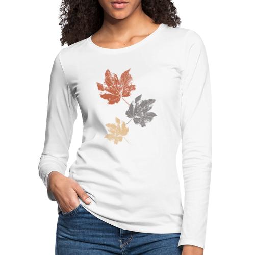 Leaves Foliage Fall Leaf - Women's Premium Slim Fit Long Sleeve T-Shirt