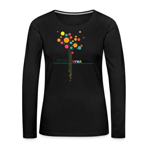 flower tag - Women's Premium Slim Fit Long Sleeve T-Shirt