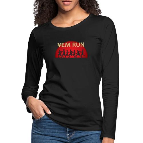 YEM RUN - Women's Premium Slim Fit Long Sleeve T-Shirt