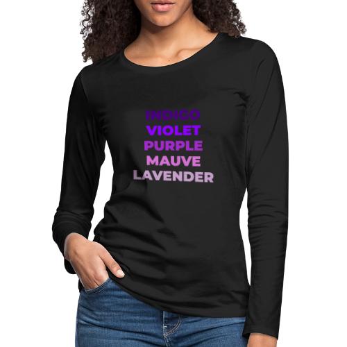 Shades of Purple - Women's Premium Slim Fit Long Sleeve T-Shirt