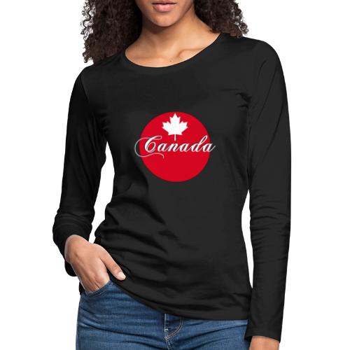 Canada in red and white - Women's Premium Slim Fit Long Sleeve T-Shirt
