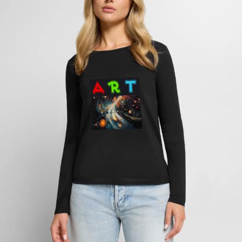 Swirls of Colorful Art - Women's Premium Slim Fit Long Sleeve T-Shirt