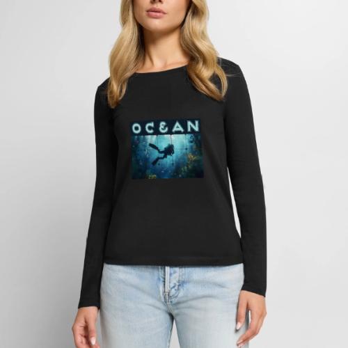 Ocean: Beneath the Blue - Women's Premium Slim Fit Long Sleeve T-Shirt