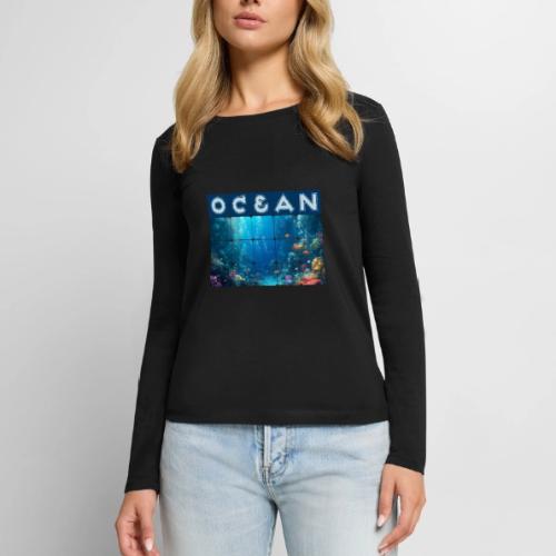 Ocean: Coral Carnival - Women's Premium Slim Fit Long Sleeve T-Shirt