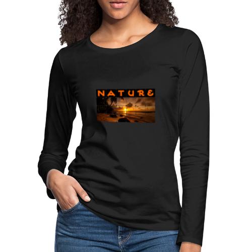 Nature: Golden Hour Escape - Women's Premium Slim Fit Long Sleeve T-Shirt