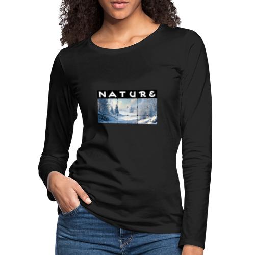 Nature: Frozen Horizon - Women's Premium Slim Fit Long Sleeve T-Shirt