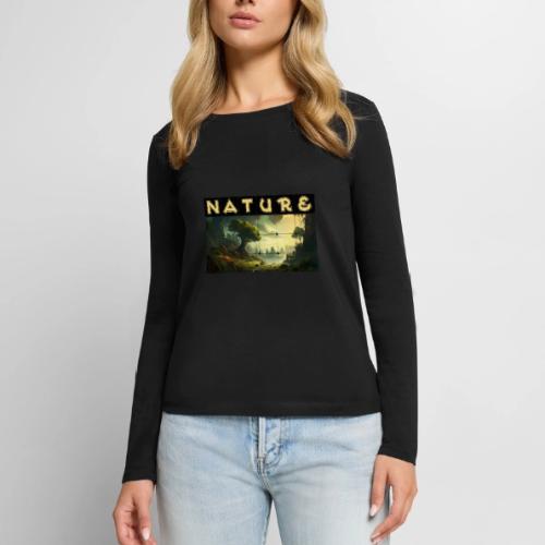 Whispers of Green Peaks - Women's Premium Slim Fit Long Sleeve T-Shirt