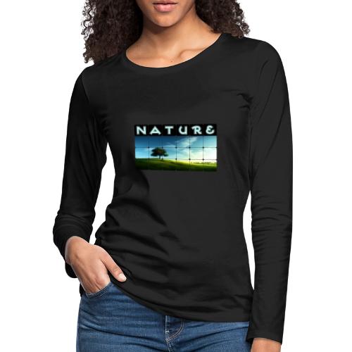 Nature: Solitary Strength - Women's Premium Slim Fit Long Sleeve T-Shirt