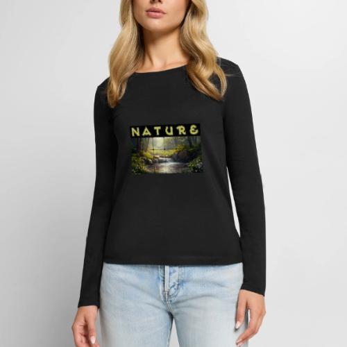 Nature: Verdant Bloom - Women's Premium Slim Fit Long Sleeve T-Shirt