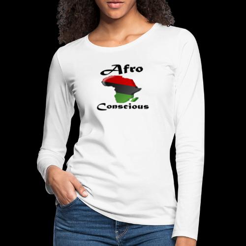 afro-conscious blk - Women's Premium Slim Fit Long Sleeve T-Shirt