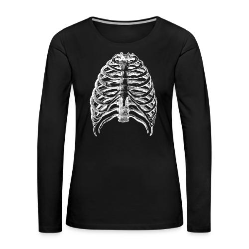 Human Rib Cage - Women's Premium Slim Fit Long Sleeve T-Shirt