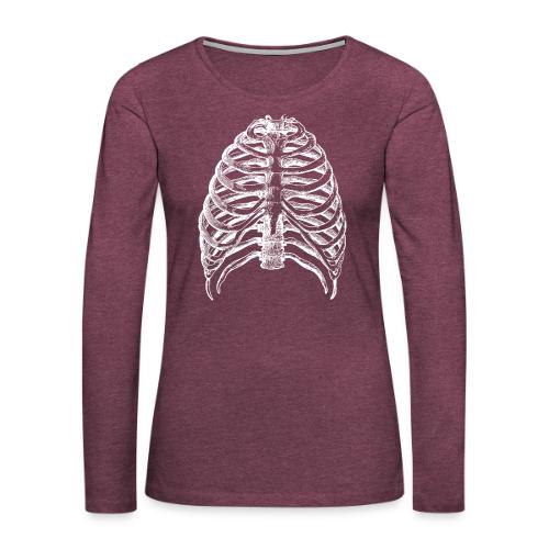 Human Rib Cage - Women's Premium Slim Fit Long Sleeve T-Shirt