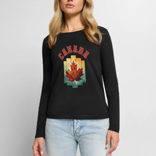 Canada’s Artistic Emblem - Women's Premium Slim Fit Long Sleeve T-Shirt
