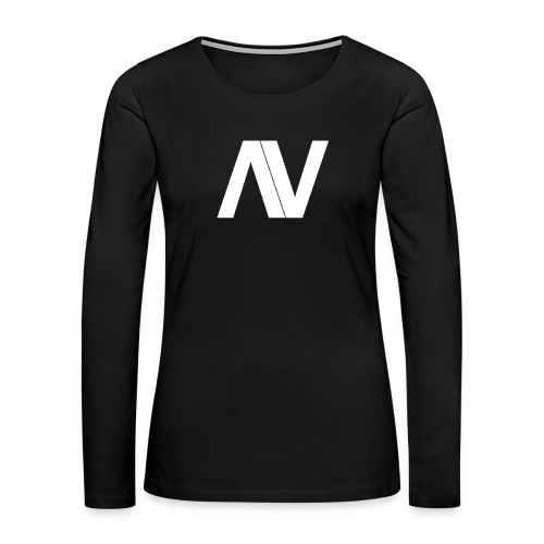 AviaryVision Logo (White) - Women's Premium Slim Fit Long Sleeve T-Shirt