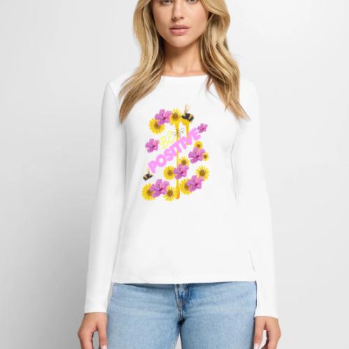 BE Positive - Women's Premium Slim Fit Long Sleeve T-Shirt