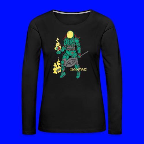 Afronaut - Women's Premium Slim Fit Long Sleeve T-Shirt