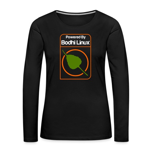 Powered by Bodhi Linux - Women's Premium Slim Fit Long Sleeve T-Shirt