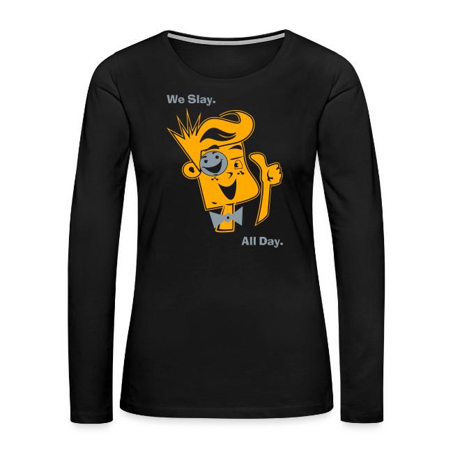 We Slay All Day Shiny Shirt Metallic Silver & Gold