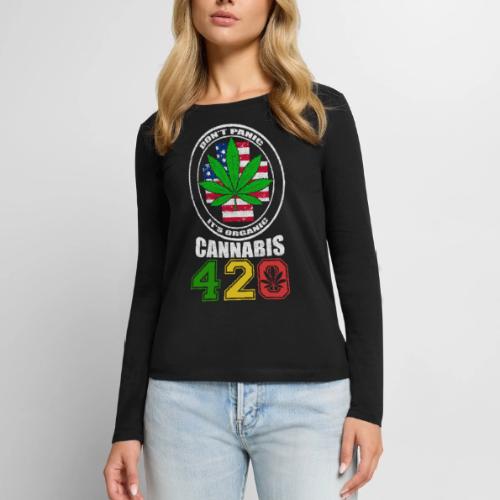 Side Splitting 420 My Medical Weed Marijuana - Women's Premium Slim Fit Long Sleeve T-Shirt