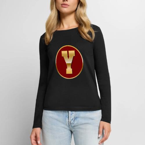 Letter Y – Capital Varsity Alphabet Monogram - Women's Premium Slim Fit Long Sleeve T-Shirt